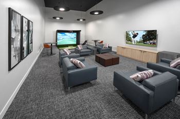 Golf Simulator with sports lounge